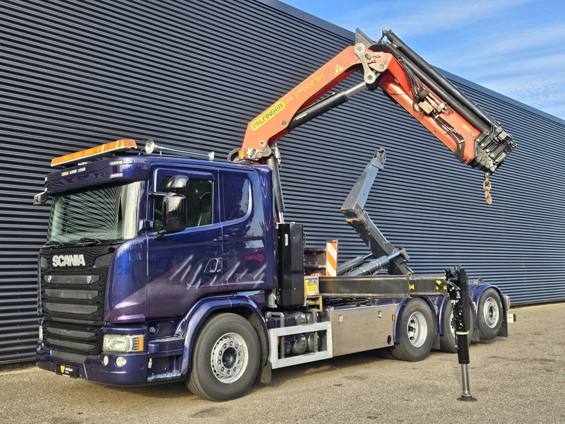 Scania G490 8x4*4 / PALFINGER CRANE + HOOKLIFT - Φορτηγό φόρτωσης γάντζου, Φορτηγό με γερανό: φωτογραφία 4 Scania G490 8x4*4 / PALFINGER CRANE + HOOKLIFT - Φορτηγό φόρτωσης γάντζου, Φορτηγό με γερανό: φωτογραφία 4