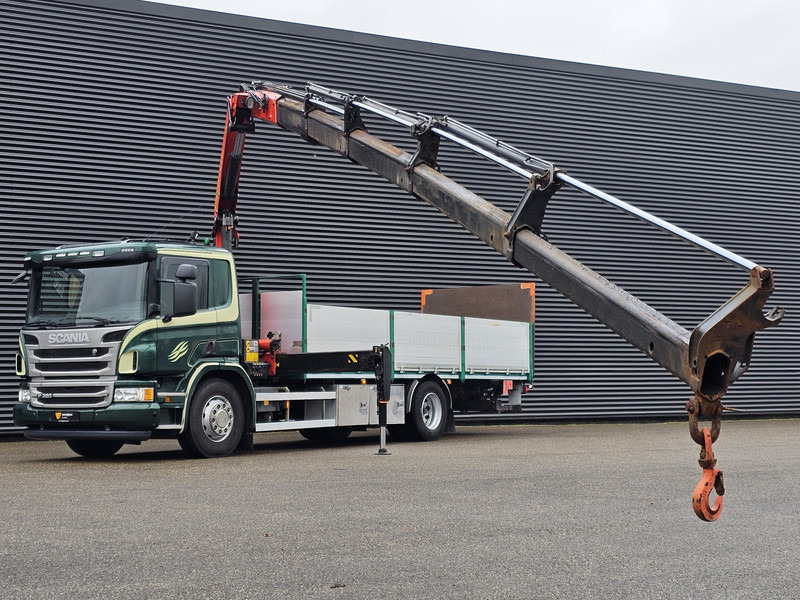 Scania P320 / 4x2 / PALFINGER PK14002 / CRANE/KRAN - Φορτηγό με ανοιχτή καρότσα, Φορτηγό με γερανό: φωτογραφία 4 Scania P320 / 4x2 / PALFINGER PK14002 / CRANE/KRAN - Φορτηγό με ανοιχτή καρότσα, Φορτηγό με γερανό: φωτογραφία 4