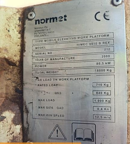 Normet Imec 9910 Brex - Τηλεσκοπικό ανυψωτικό: φωτογραφία 3 Normet Imec 9910 Brex - Τηλεσκοπικό ανυψωτικό: φωτογραφία 3