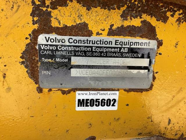 Volvo A40F - Αρθρωτό φορτηγό: φωτογραφία 5 Volvo A40F - Αρθρωτό φορτηγό: φωτογραφία 5