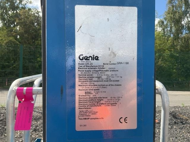 Genie GR20 - Καλαθοφόρο ανυψωτικό: φωτογραφία 5 Genie GR20 - Καλαθοφόρο ανυψωτικό: φωτογραφία 5