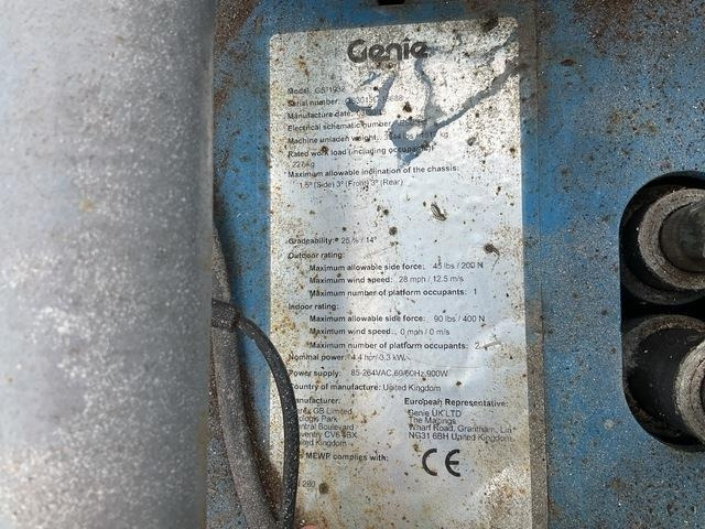 Genie GS1932 - Ψαλιδωτό ανυψωτικό: φωτογραφία 5 Genie GS1932 - Ψαλιδωτό ανυψωτικό: φωτογραφία 5