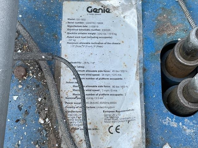 Genie GS1932 - Ψαλιδωτό ανυψωτικό: φωτογραφία 5 Genie GS1932 - Ψαλιδωτό ανυψωτικό: φωτογραφία 5