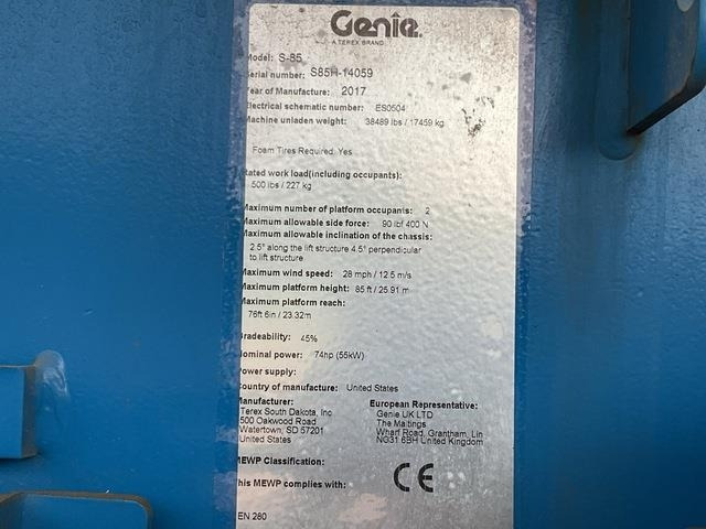 Genie S85 - Καλαθοφόρο ανυψωτικό: φωτογραφία 5 Genie S85 - Καλαθοφόρο ανυψωτικό: φωτογραφία 5