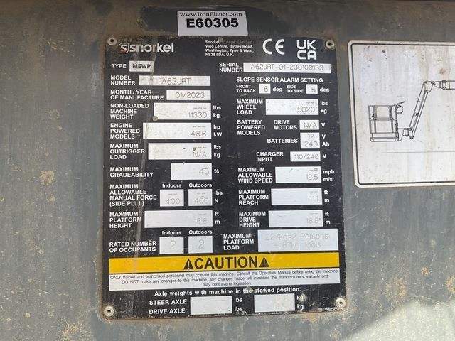 Snorkel A62VRT - Καλαθοφόρο ανυψωτικό: φωτογραφία 5 Snorkel A62VRT - Καλαθοφόρο ανυψωτικό: φωτογραφία 5