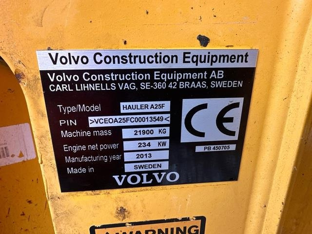 Volvo A25F - Αρθρωτό φορτηγό: φωτογραφία 5 Volvo A25F - Αρθρωτό φορτηγό: φωτογραφία 5