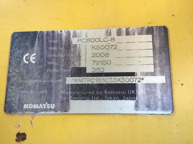 Komatsu PC800-8 - Ερπυστριοφόρος εκσκαφέας: φωτογραφία 5 Komatsu PC800-8 - Ερπυστριοφόρος εκσκαφέας: φωτογραφία 5