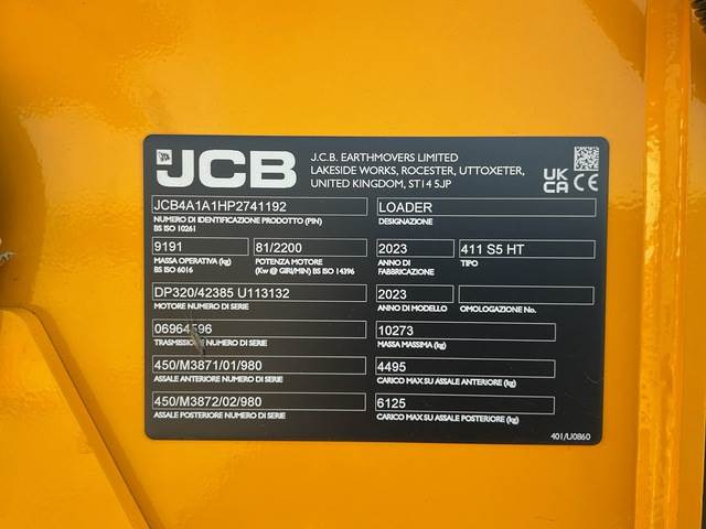 JCB 411 S5 HT - Ελαστιχοφόρος φορτωτής: φωτογραφία 5 JCB 411 S5 HT - Ελαστιχοφόρος φορτωτής: φωτογραφία 5