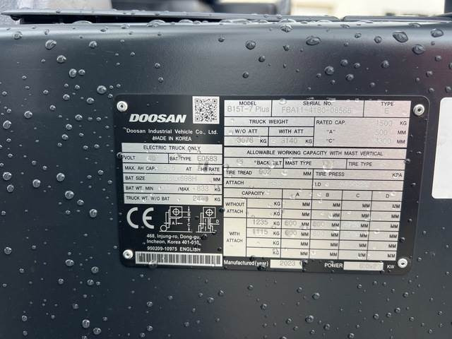 Doosan B15T-7 PLUS - Ηλεκτροκίνητο περονοφόρο: φωτογραφία 5 Doosan B15T-7 PLUS - Ηλεκτροκίνητο περονοφόρο: φωτογραφία 5