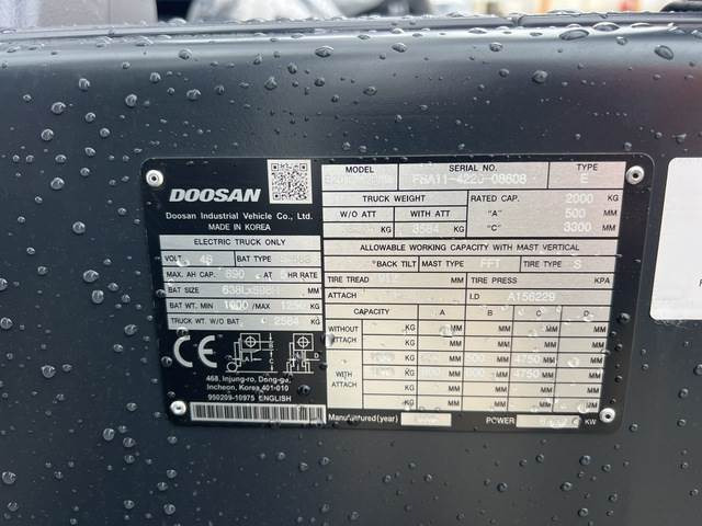 Doosan B20T-7 PLUS - Ηλεκτροκίνητο περονοφόρο: φωτογραφία 5 Doosan B20T-7 PLUS - Ηλεκτροκίνητο περονοφόρο: φωτογραφία 5