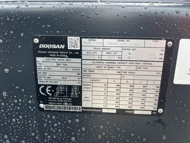 Doosan B35X-7 PLUS - Ηλεκτροκίνητο περονοφόρο: φωτογραφία 5 Doosan B35X-7 PLUS - Ηλεκτροκίνητο περονοφόρο: φωτογραφία 5