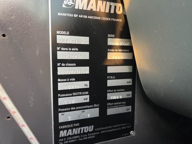 Manitou MRT2150 - Τηλεσκοπικός φορτωτής: φωτογραφία 5 Manitou MRT2150 - Τηλεσκοπικός φορτωτής: φωτογραφία 5