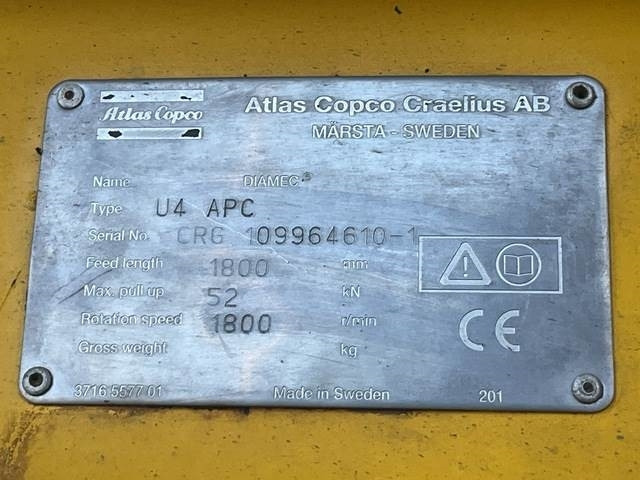 Atlas Copco Diamec U4 - Μηχάνημα διάτρησης: φωτογραφία 5 Atlas Copco Diamec U4 - Μηχάνημα διάτρησης: φωτογραφία 5