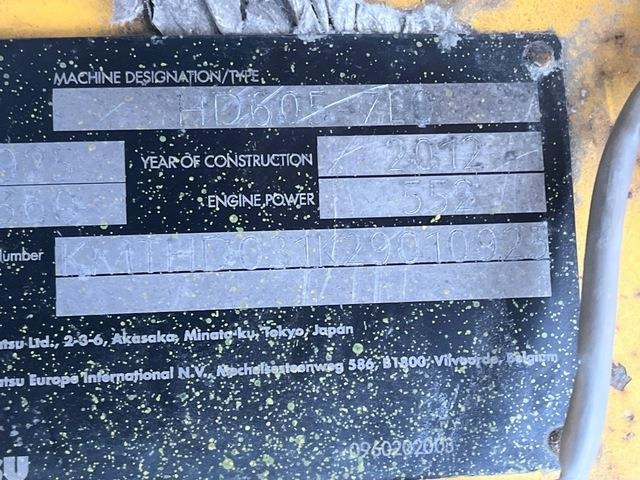 Komatsu HD605-7EO - Ανατρεπόμενο όχημα μεταφοράς λατομικών υλικών: φωτογραφία 5 Komatsu HD605-7EO - Ανατρεπόμενο όχημα μεταφοράς λατομικών υλικών: φωτογραφία 5