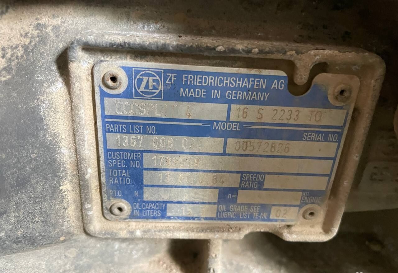 ZF 16 S 2233 TO Ecosplit 4 - Κιβώτιο ταχυτήτων για Φορτηγό: φωτογραφία 2 ZF 16 S 2233 TO Ecosplit 4 - Κιβώτιο ταχυτήτων για Φορτηγό: φωτογραφία 2