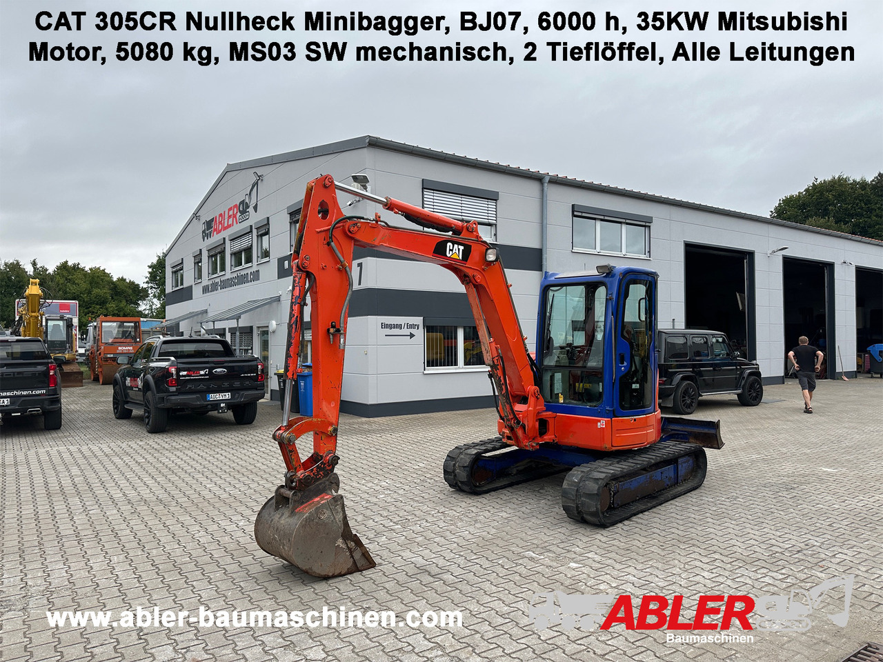 Caterpillar 305 CR Nullheck Minibagger MS03 - Μίνι εκσκαφέας: φωτογραφία 1 Caterpillar 305 CR Nullheck Minibagger MS03 - Μίνι εκσκαφέας: φωτογραφία 1