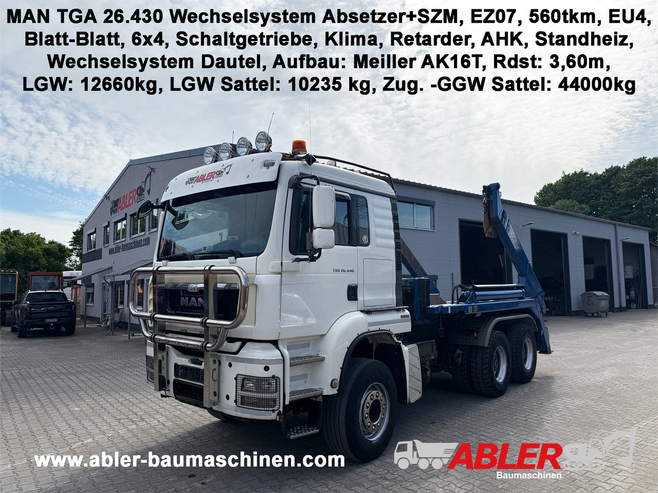 MAN TGS 26.440 WECHSELSYSTEM Absetzer+SZM - Φορτηγό καδοφόρος φορτωτής: φωτογραφία 1 MAN TGS 26.440 WECHSELSYSTEM Absetzer+SZM - Φορτηγό καδοφόρος φορτωτής: φωτογραφία 1