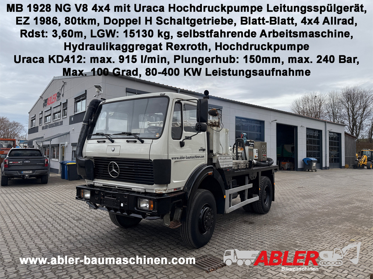 MErcedes-Benz 1928 NG V8 4x4 Uraca Hochdruckpumpe KD412 - Κοινοτικο όχημα/ Ειδικό όχημα, Φορτηγό: φωτογραφία 1 MErcedes-Benz 1928 NG V8 4x4 Uraca Hochdruckpumpe KD412 - Κοινοτικο όχημα/ Ειδικό όχημα, Φορτηγό: φωτογραφία 1