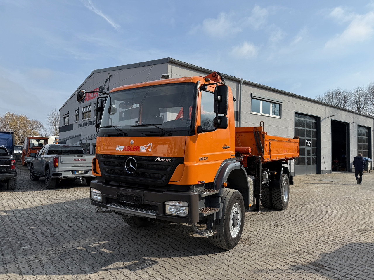 Mercedes-Benz 1833 Axor Kipper Kran Allrad - Φορτηγό ανατρεπόμενο, Φορτηγό με γερανό: φωτογραφία 2 Mercedes-Benz 1833 Axor Kipper Kran Allrad - Φορτηγό ανατρεπόμενο, Φορτηγό με γερανό: φωτογραφία 2