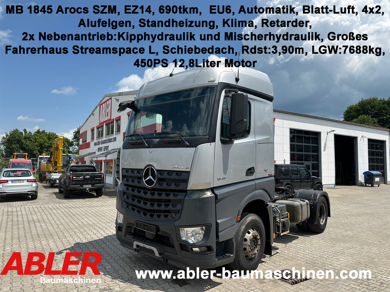 Mercedes-Benz 1845 Arocs SZM Kipphydraulik Mischerantrieb - Τράκτορας: φωτογραφία 1 Mercedes-Benz 1845 Arocs SZM Kipphydraulik Mischerantrieb - Τράκτορας: φωτογραφία 1