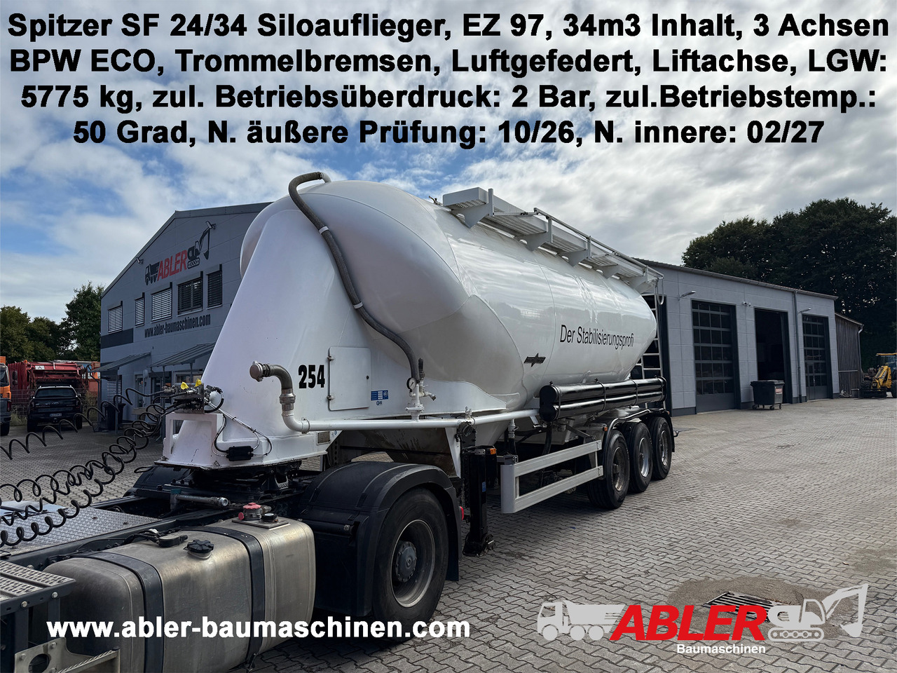 Spitzer SF24/34 3-Achs Siloauflieger - Σιλοφόρο: φωτογραφία 1 Spitzer SF24/34 3-Achs Siloauflieger - Σιλοφόρο: φωτογραφία 1
