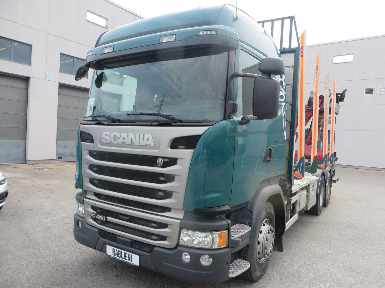Scania G450 6x4Timber - Φορτηγό ξυλείας, Φορτηγό με γερανό: φωτογραφία 1 Scania G450 6x4Timber - Φορτηγό ξυλείας, Φορτηγό με γερανό: φωτογραφία 1