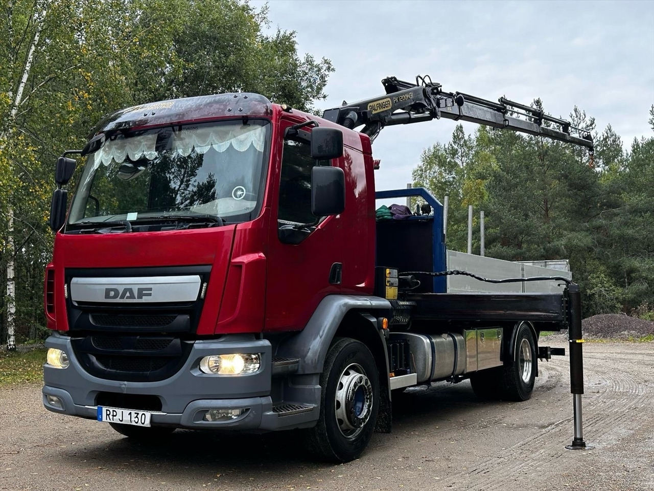 Kranbil DAF FA LF290I -2016 | Palfinger-kran & Bakgavellyft - Φορτηγό με ανοιχτή καρότσα, Φορτηγό με γερανό: φωτογραφία 1 Kranbil DAF FA LF290I -2016 | Palfinger-kran & Bakgavellyft - Φορτηγό με ανοιχτή καρότσα, Φορτηγό με γερανό: φωτογραφία 1