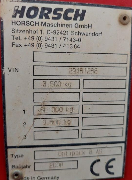 Φρεζοσβαρνα Horsch Optipack 8 AS: φωτογραφία 14