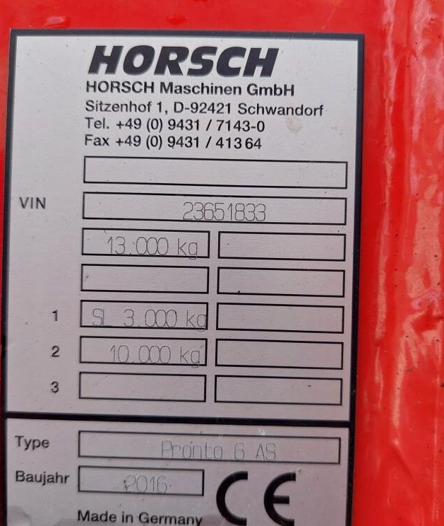 Σπαρτική μηχανή Horsch Pronto 6 AS PPF med Doudrill: φωτογραφία 15