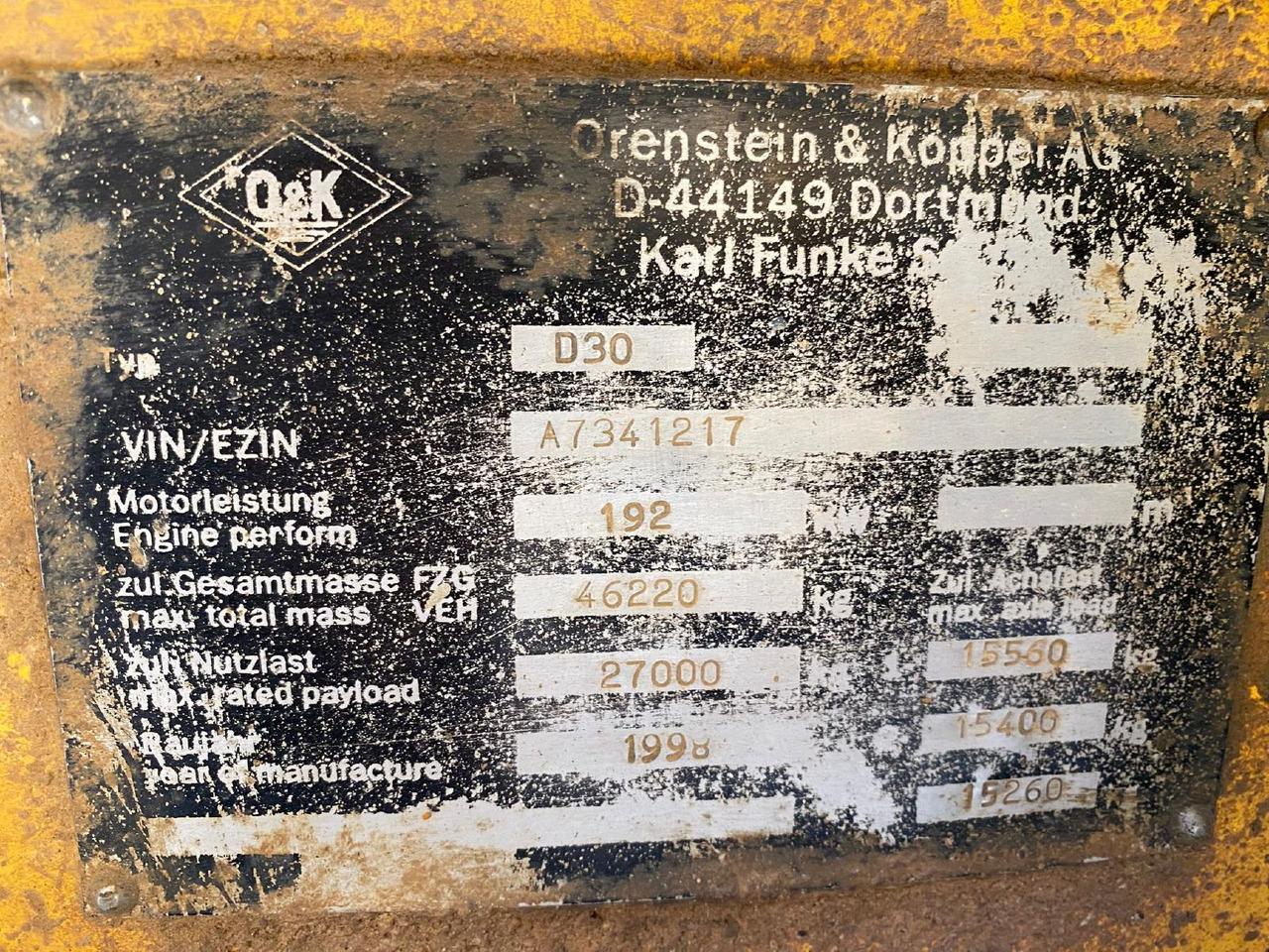 Αρθρωτό φορτηγό Faun O&K D30: φωτογραφία 12 Αρθρωτό φορτηγό Faun O&K D30: φωτογραφία 12