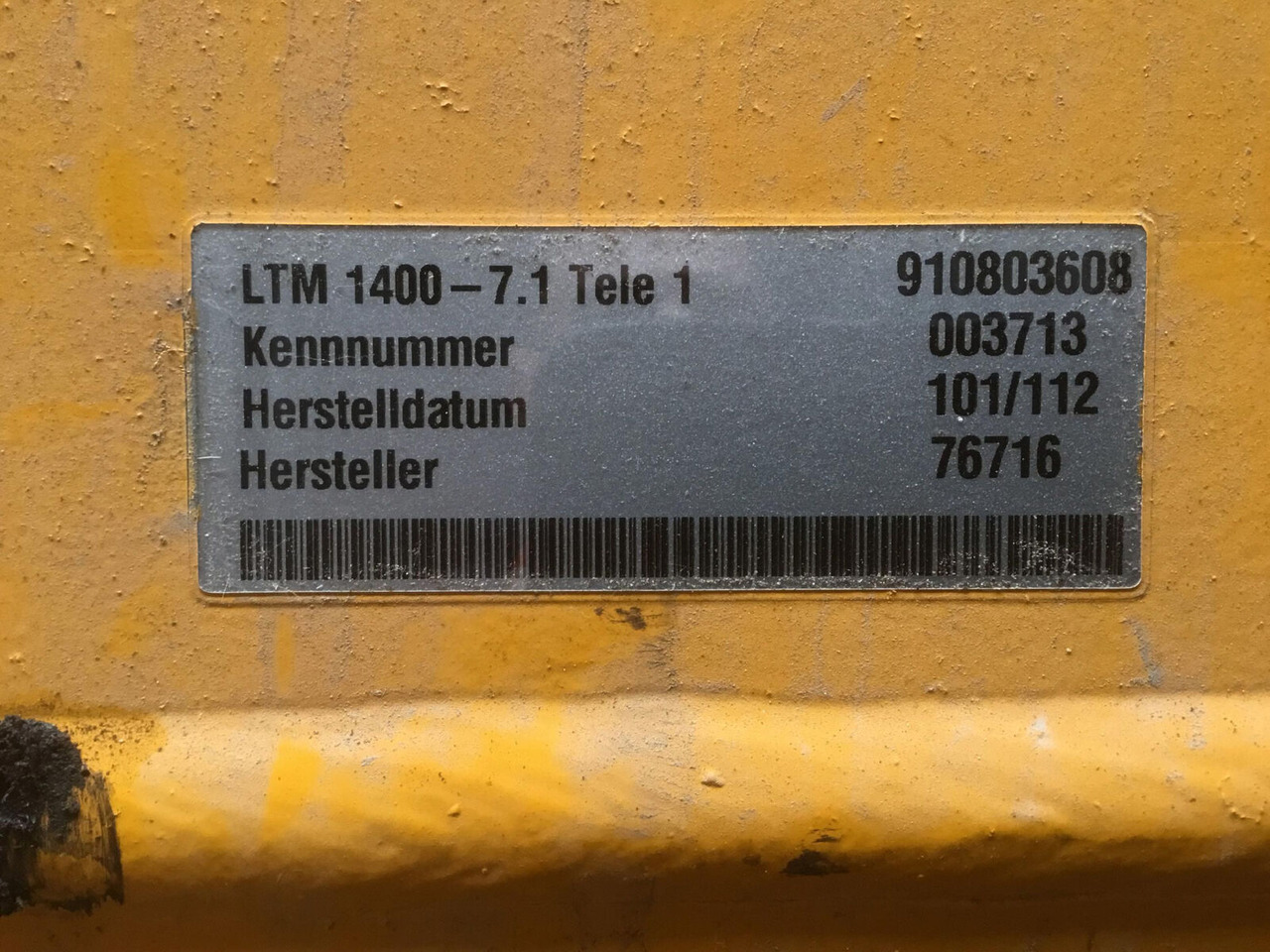 Liebherr LTM 1400-7.1 telescopic section 1 - Μπούμα για Τηλεσκοπικός γερανός: φωτογραφία 5 Liebherr LTM 1400-7.1 telescopic section 1 - Μπούμα για Τηλεσκοπικός γερανός: φωτογραφία 5