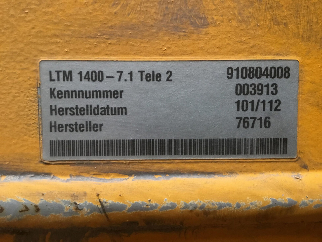 Liebherr LTM 1400-7.1 telescopic section 2 - Μπούμα για Τηλεσκοπικός γερανός: φωτογραφία 5 Liebherr LTM 1400-7.1 telescopic section 2 - Μπούμα για Τηλεσκοπικός γερανός: φωτογραφία 5