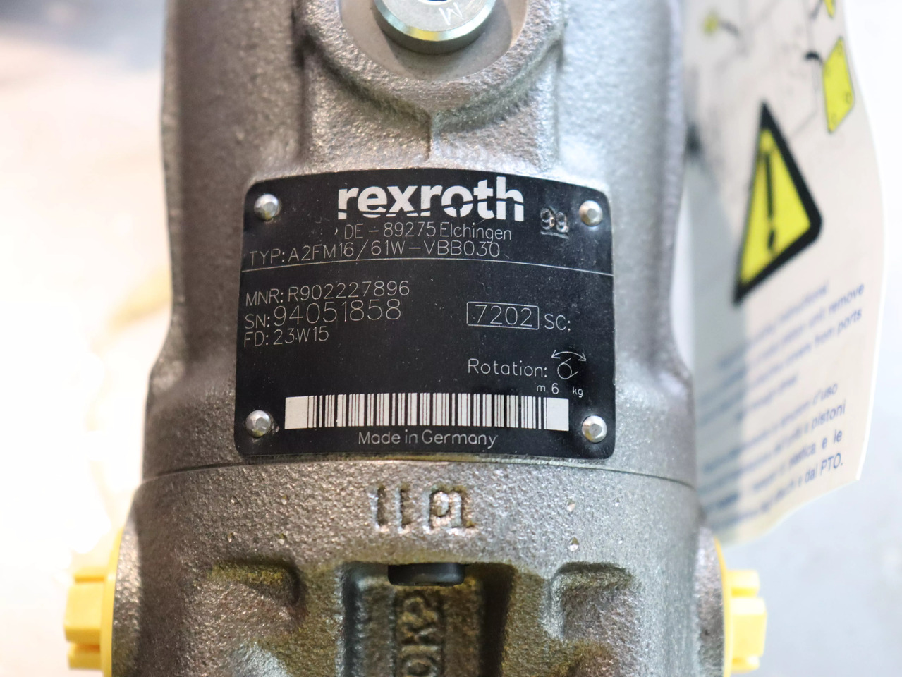 REXROTH A2FM16/61W-VBB030 - Ανταλλακτικό για Κατασκευή μηχανήματα: φωτογραφία 4 REXROTH A2FM16/61W-VBB030 - Ανταλλακτικό για Κατασκευή μηχανήματα: φωτογραφία 4