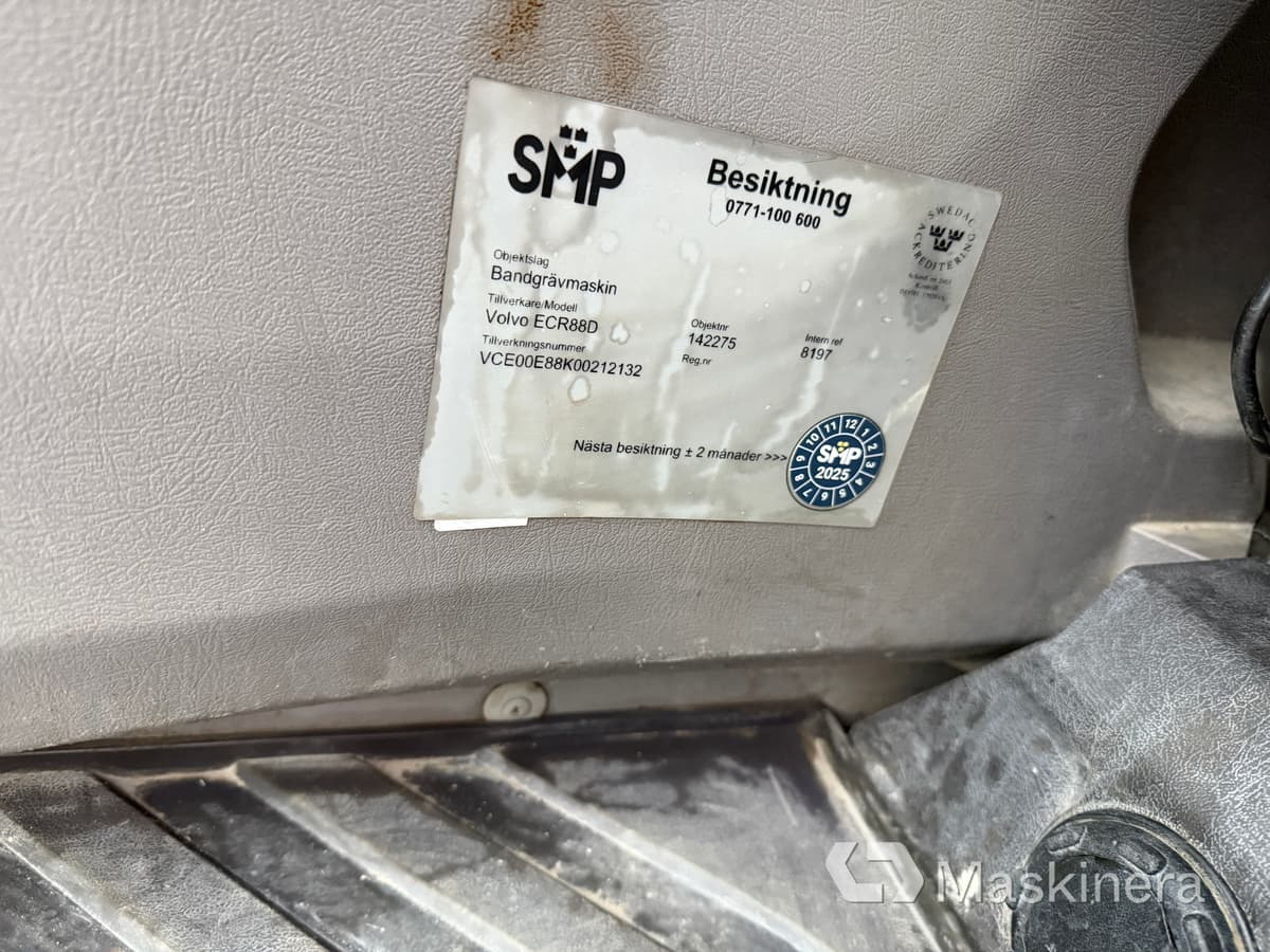 Ερπυστριοφόρος εκσκαφέας Grävmaskin Volvo ECR88D med tillbehör: φωτογραφία 36