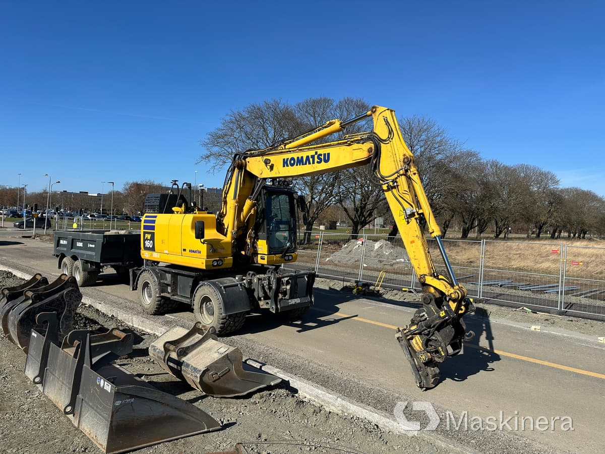 Hjulgrävare Komatsu PW160-11E0 + vagn/redskap & grävsystem - Ερπυστριοφόρος εκσκαφέας: φωτογραφία 3 Hjulgrävare Komatsu PW160-11E0 + vagn/redskap & grävsystem - Ερπυστριοφόρος εκσκαφέας: φωτογραφία 3