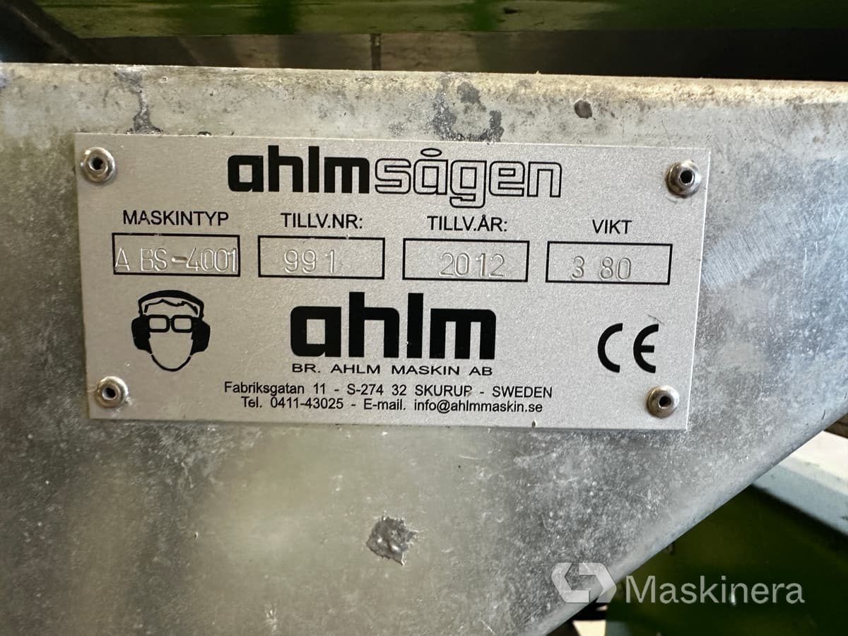 Såg Ahlm Sågen ABS 4001 - Ξυλουργικό μηχάνημα: φωτογραφία 5 Såg Ahlm Sågen ABS 4001 - Ξυλουργικό μηχάνημα: φωτογραφία 5