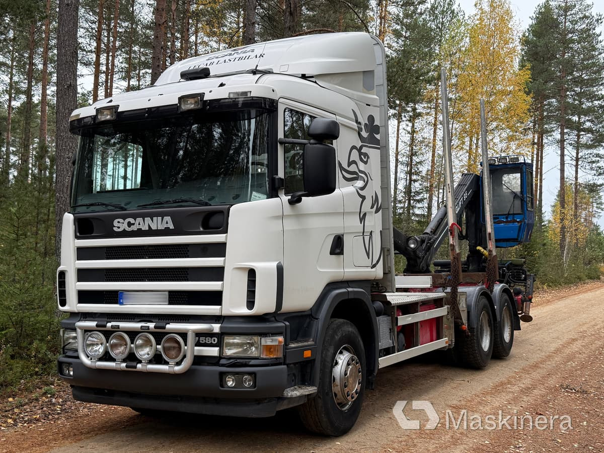 Scania R164GB6X4NA580 Timmerbil Scania R164 580 6x4 - Φορτηγό ξυλείας, Φορτηγό με γερανό: φωτογραφία 1 Scania R164GB6X4NA580 Timmerbil Scania R164 580 6x4 - Φορτηγό ξυλείας, Φορτηγό με γερανό: φωτογραφία 1