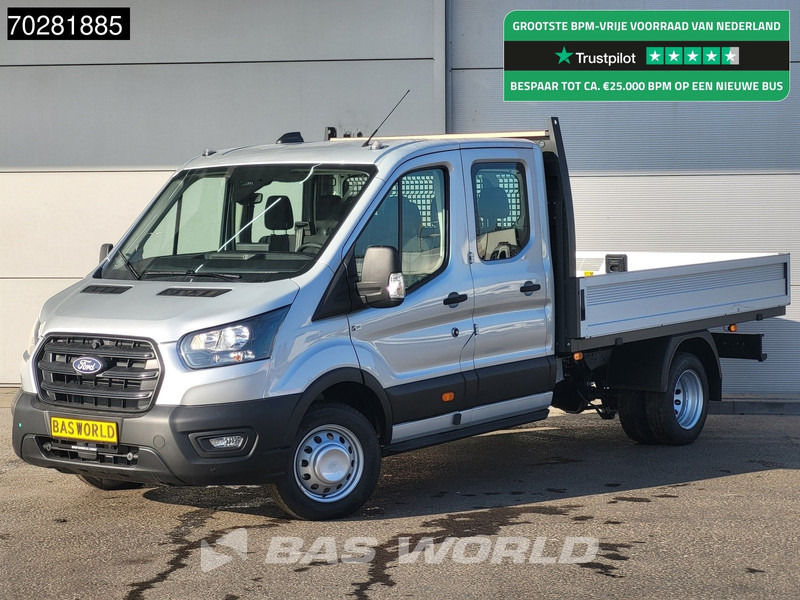 Ford Transit 170pk Automaat Dubbel Cabine 3500kg Trekhaak Open Laadbak Pritsche SYNC4 scherm CarPlay Camera Pickup Airco Trekhaak Cruise cont - Μικρό φορτηγό με καρότσα: φωτογραφία 1 Ford Transit 170pk Automaat Dubbel Cabine 3500kg Trekhaak Open Laadbak Pritsche SYNC4 scherm CarPlay Camera Pickup Airco Trekhaak Cruise cont - Μικρό φορτηγό με καρότσα: φωτογραφία 1
