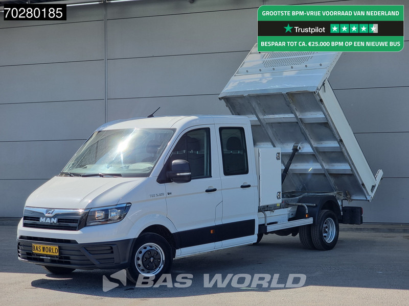 MAN TGE 5.120 Kipper met Kist Dubbel Cabine Dubbellucht 3,5t Trekhaak Navi Airco Cruise Camera Tipper Benne Kieper m3 Airco Dubbel cabine Trek - Όχημα με ανατρεπομενη καροτσα: φωτογραφία 1 MAN TGE 5.120 Kipper met Kist Dubbel Cabine Dubbellucht 3,5t Trekhaak Navi Airco Cruise Camera Tipper Benne Kieper m3 Airco Dubbel cabine Trek - Όχημα με ανατρεπομενη καροτσα: φωτογραφία 1