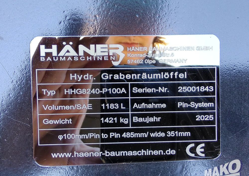 Νέα Παρελκόμενα για Κατασκευή μηχανήματα NOWA Łyżka skarpowa hydrauliczna Haner 236cm do koparki Miller fi 100: φωτογραφία 7 Νέα Παρελκόμενα για Κατασκευή μηχανήματα NOWA Łyżka skarpowa hydrauliczna Haner 236cm do koparki Miller fi 100: φωτογραφία 7