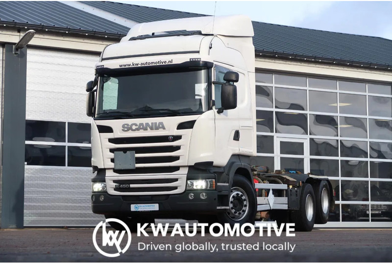 Scania R450 6X2/ HOOKLIFT 20T/ RETARDER/ LIFT/ - Φορτηγό με σύστημα καλωδίων: φωτογραφία 1 Scania R450 6X2/ HOOKLIFT 20T/ RETARDER/ LIFT/ - Φορτηγό με σύστημα καλωδίων: φωτογραφία 1