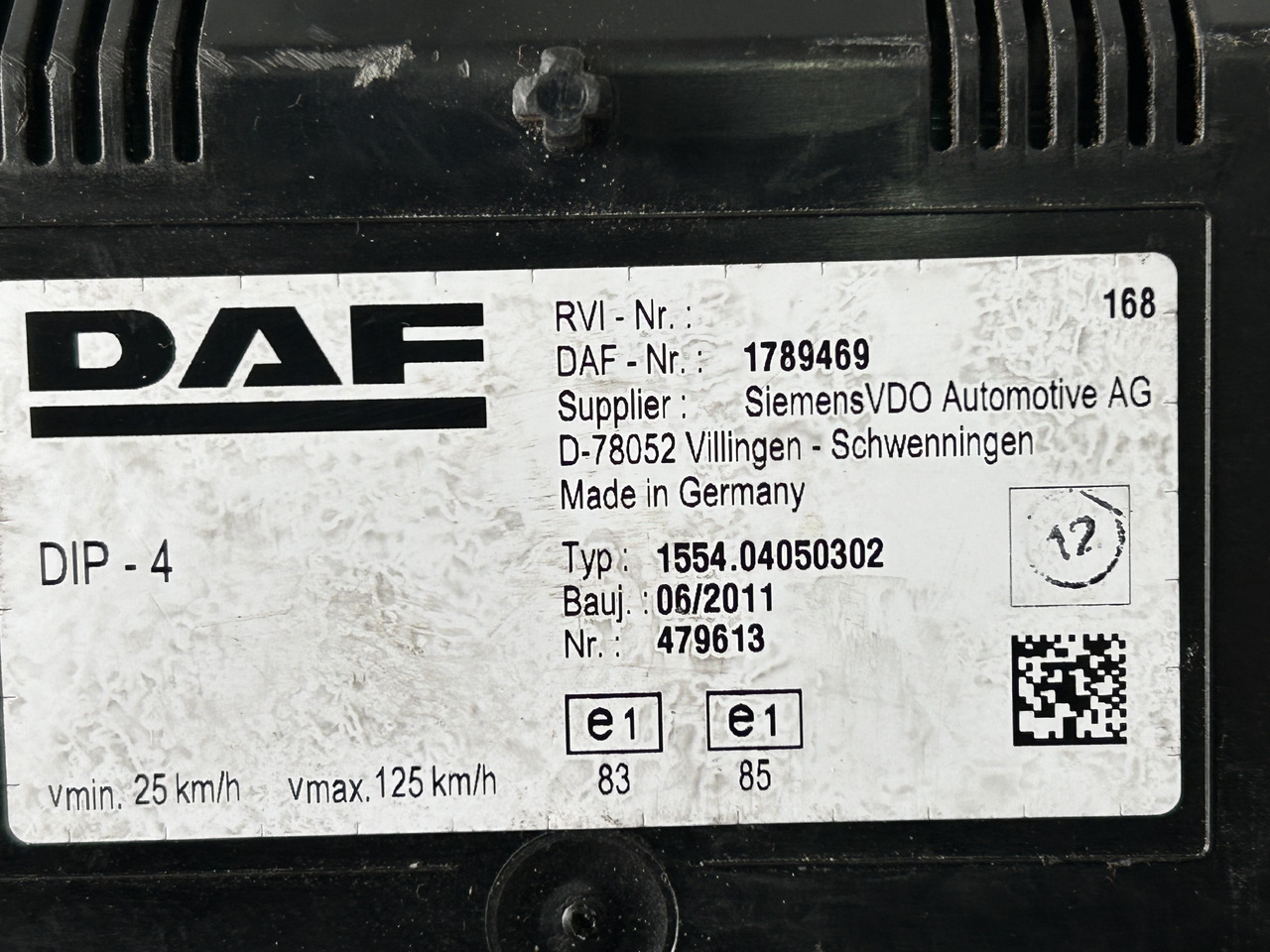 DAF COUNTER DAF XF 105 1789469 - Ταμπλό αυτοκινήτου: φωτογραφία 5 DAF COUNTER DAF XF 105 1789469 - Ταμπλό αυτοκινήτου: φωτογραφία 5