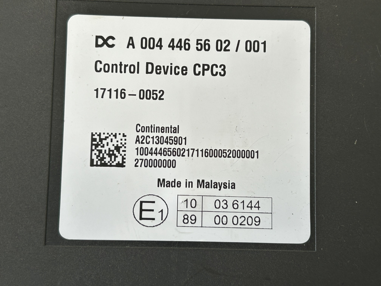 MERCEDES ACTROS MP4 CPC3 - Ηλεκτρονική μονάδα ελέγχου: φωτογραφία 3 MERCEDES ACTROS MP4 CPC3 - Ηλεκτρονική μονάδα ελέγχου: φωτογραφία 3