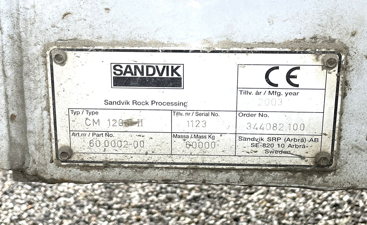 SANDVIK CM 1208 - Κινητός σπαστήρας: φωτογραφία 3 SANDVIK CM 1208 - Κινητός σπαστήρας: φωτογραφία 3