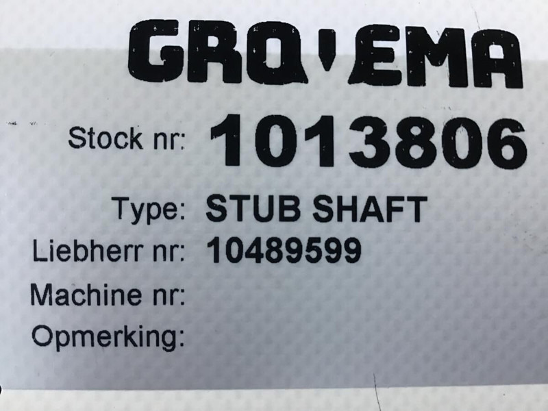 Liebherr A314 Li / A316 Li / A900C Li / A904C Li / A914 COMPACT / A914 - Ημιαξονιο: φωτογραφία 2 Liebherr A314 Li / A316 Li / A900C Li / A904C Li / A914 COMPACT / A914 - Ημιαξονιο: φωτογραφία 2