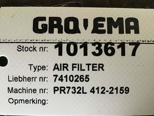 Liebherr Air Filter - Φίλτρο αέρα: φωτογραφία 2 Liebherr Air Filter - Φίλτρο αέρα: φωτογραφία 2
