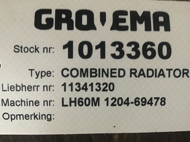 Ψυγείο αυτοκίνητο Liebherr Combined Radiator: φωτογραφία 7
