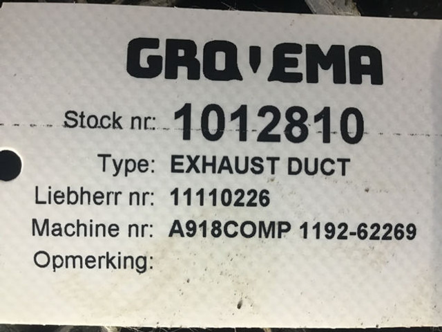 Liebherr Exhaust Duct - Εξάτμιση: φωτογραφία 5 Liebherr Exhaust Duct - Εξάτμιση: φωτογραφία 5