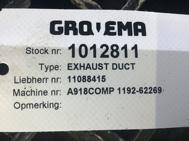 Liebherr Exhaust Duct - Εξάτμιση: φωτογραφία 5 Liebherr Exhaust Duct - Εξάτμιση: φωτογραφία 5