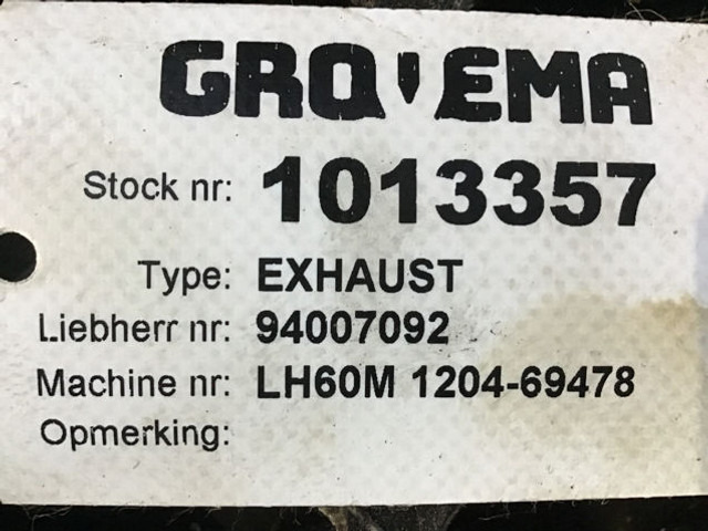 Liebherr Exhaust - Εξάτμιση: φωτογραφία 4 Liebherr Exhaust - Εξάτμιση: φωτογραφία 4